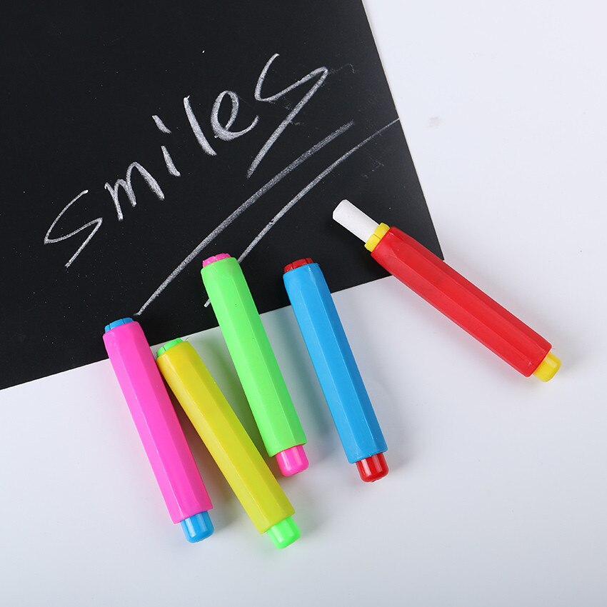 50PCS Colourful Plastic Special Chalk Sets Clean Teaching Hold For Teacher Children Home Education Chalk Sets Children's Drawin