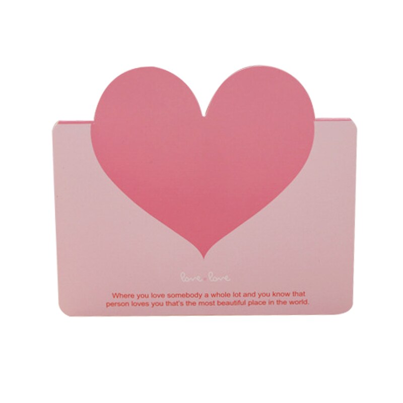 Love Heart Card Birthday Valentine's Day Greeting Heart Message Card Wedding Guest Cards: card1