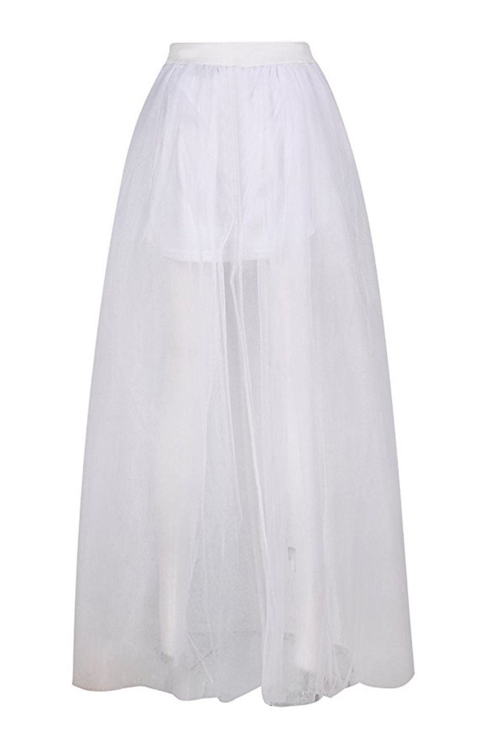 Black Tulle Long Petticoat Rockabilly 3 Layers High Low Woman Tutu Skirt Underskirt Slips Wedding Accessories