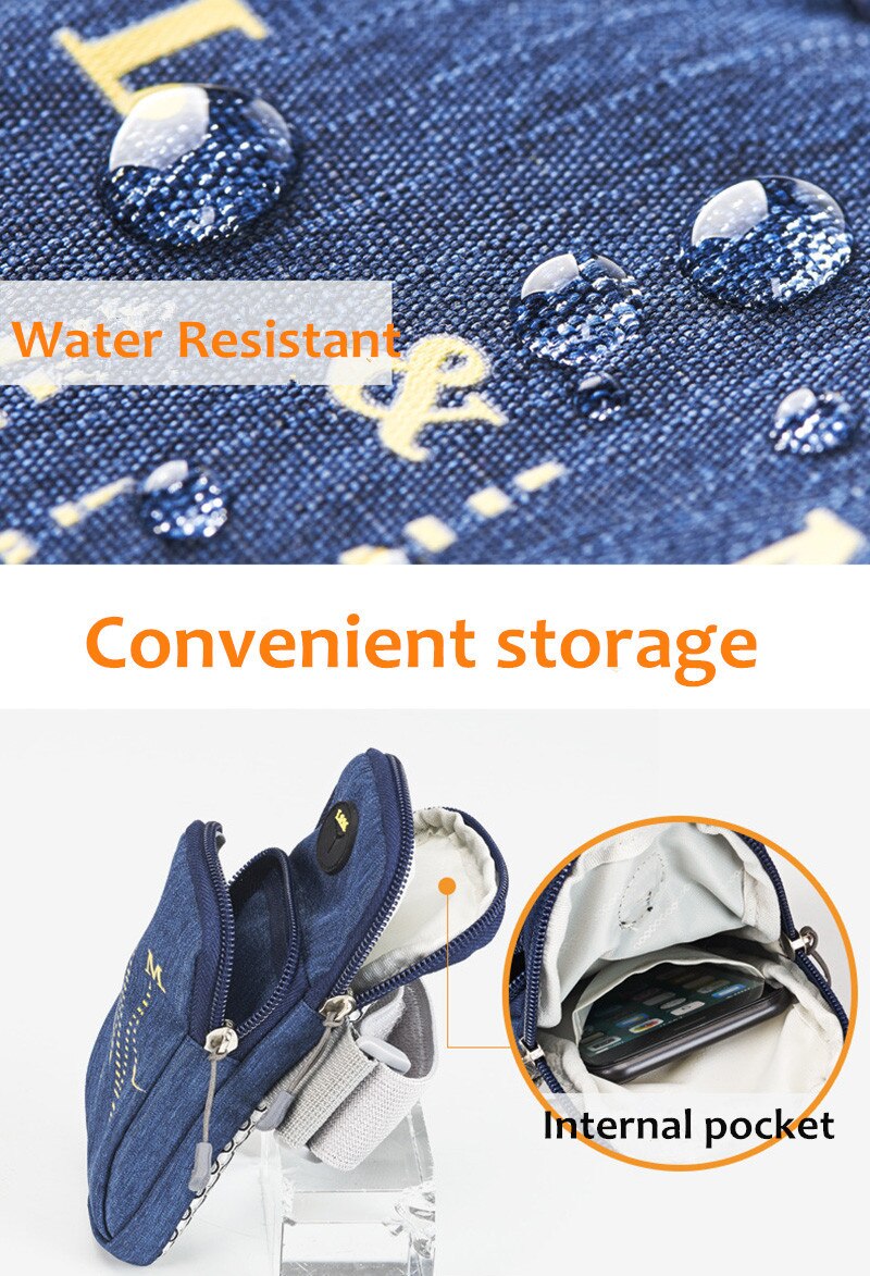 Outdoor Sport Phone Bag For Doogee V20 X95 S95 Pro S86 S68 S58 P30 N30 N20 N100 HomTom R17 H80 Arm Band Run Case Zipper Pouch