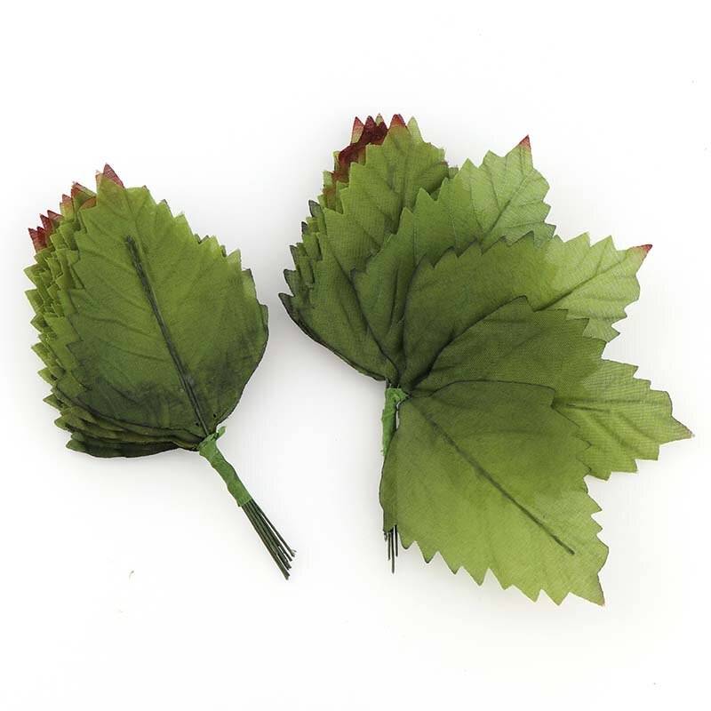 Ongeveer 10-13 Stks/Bos Kunstbloemen Simulatie Rose Plastic Groen/Geel Blad Nep Zijde Bloemen Voor bruiloft Decoratie: 3