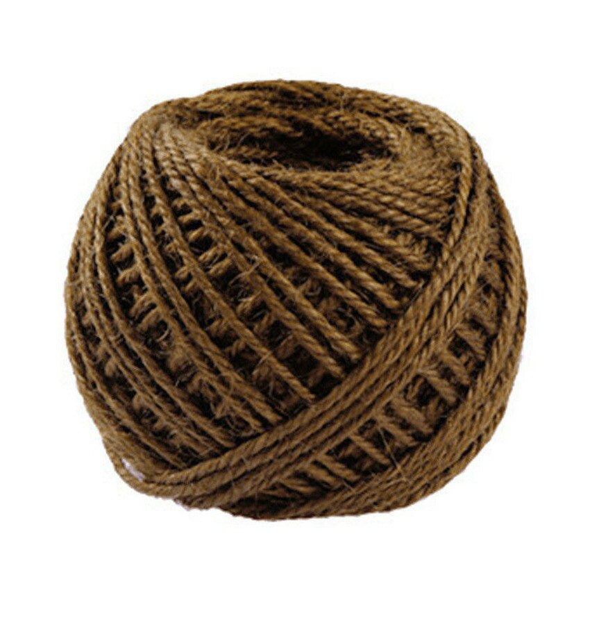 400x0.2cm Linen Roll Natural Jute Twine Cord Hemp Rope Packing Strings Event Party Supplies Wedding Home DIY Decor Craft: D