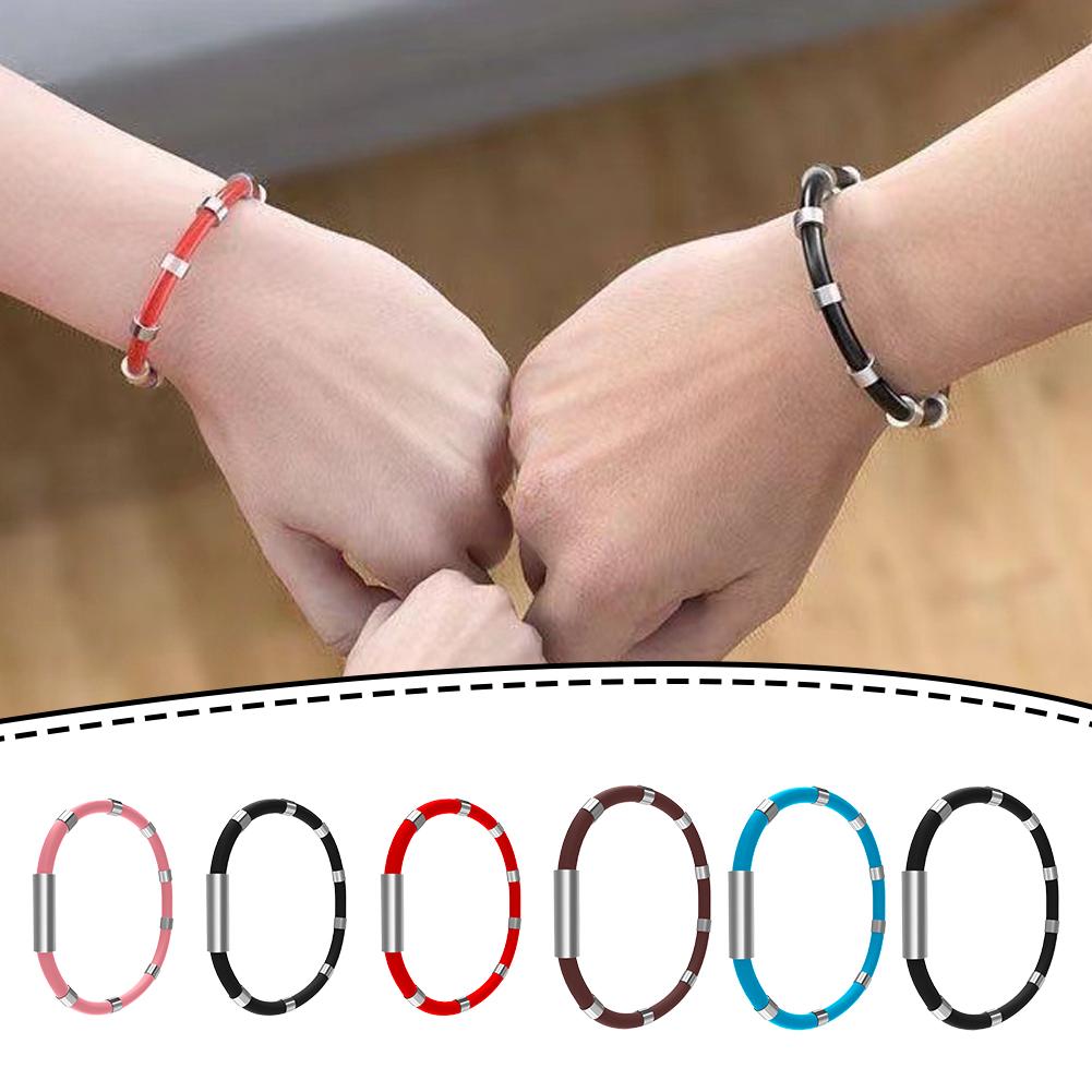 Pulsera antiestática para coche, elimina la electricidad estática del cuerpo humano, pulsera deportiva magnética para parejas con estilo, accesorios para coche