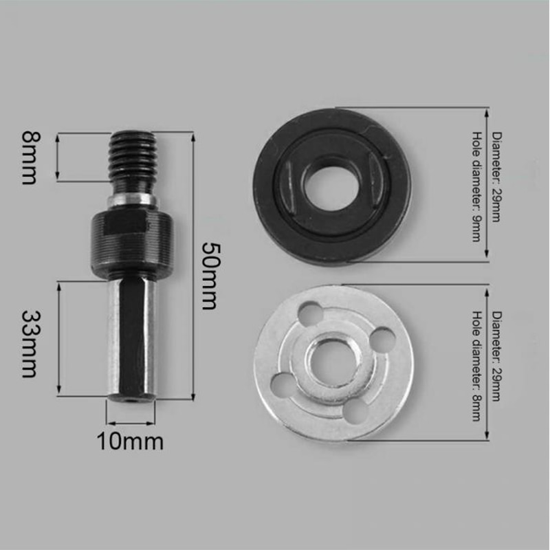 Herramienta de diagnóstico, amoladora de ángulo de taladro eléctrico, varilla de conexión para disco de corte, adaptador de rueda de pulido, 10mm, NDS66, 5 uds.