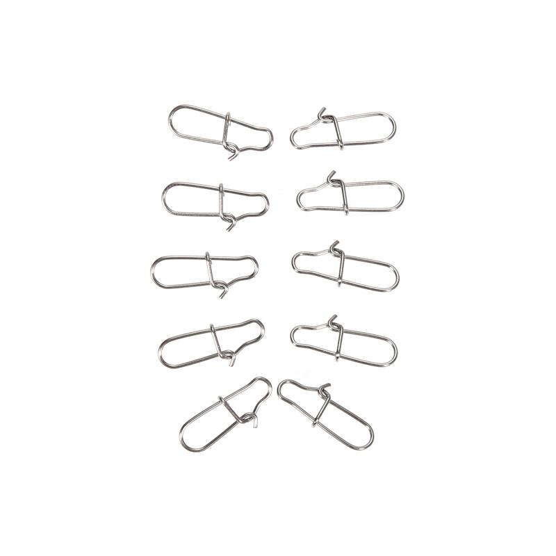 Safety Snap Swivel Solid Rings 50Pcs Safety Snaps Fishing Hooks Connector Stainless Steel Pin Snap Hook Lock Solid Rings