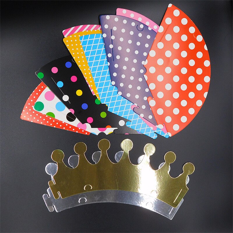 9 pièces Carton pompon + 2 pièces belle couronne fête célébration chapeaux chapeaux d'anniversaire fête de fête photographie décorations pour enfants