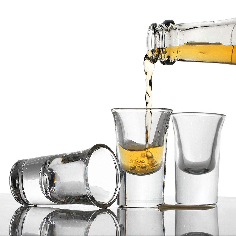6 stk blyfri shotglas med træstativ whisky brandy vodka tequila glas kop køkken bar fest vinglas 25ml