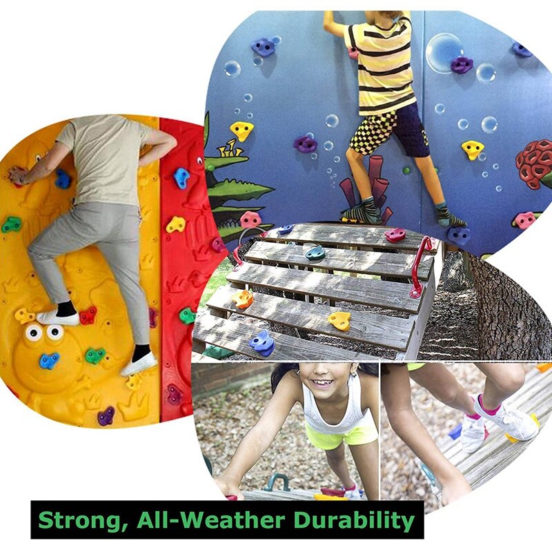 5Pcs Multi-Colored Kids&Adults Climbing Holds Climbing Rock Set for Outdoor Indoor Home Playground DIY Climbing Wall