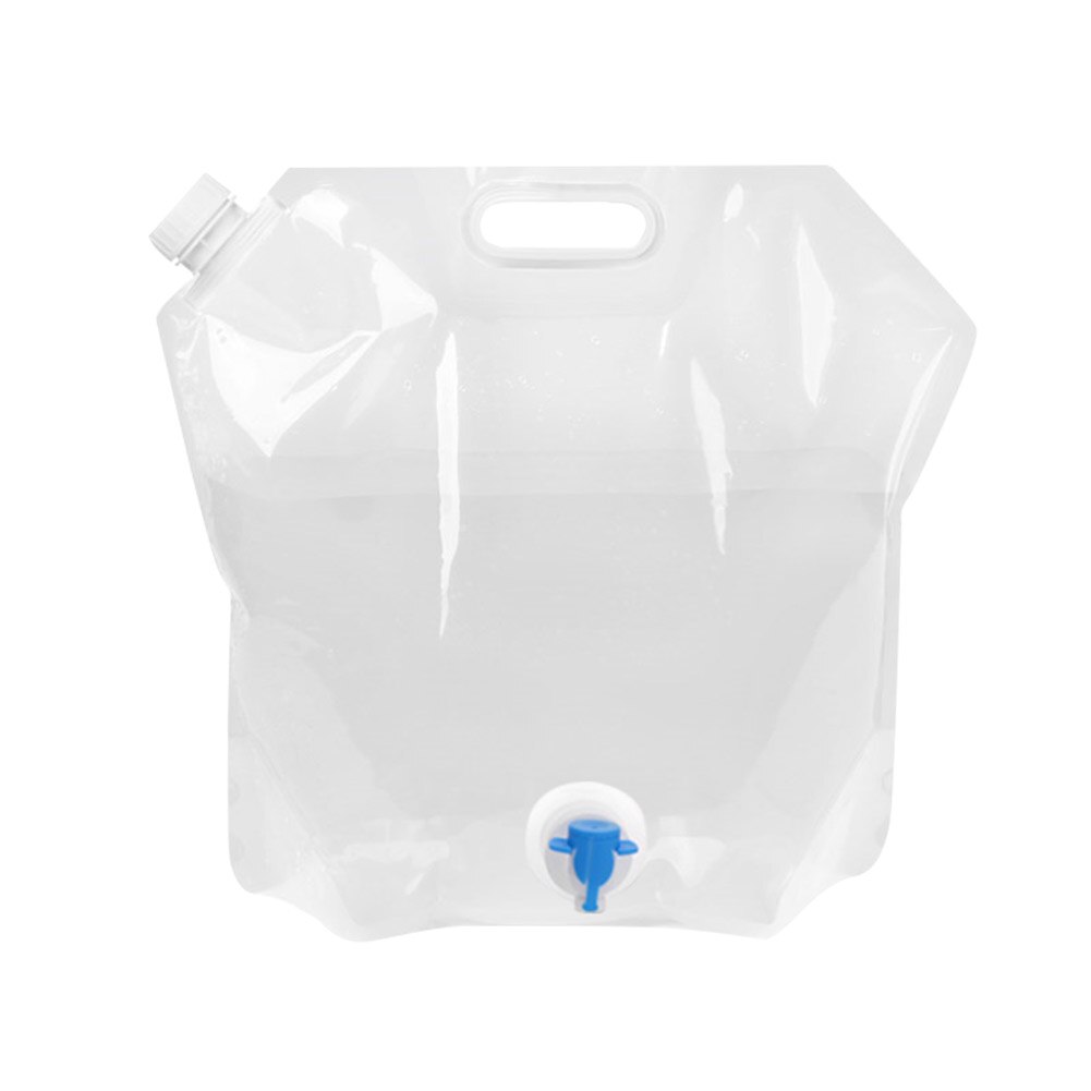 5L/10L Draagbare Opvouwbaar Opvouwbare Water Zakken Camping Wandelen Picknick Bbq Auto Drinken Carrier Opslag Container Emergency Kit: 5L White