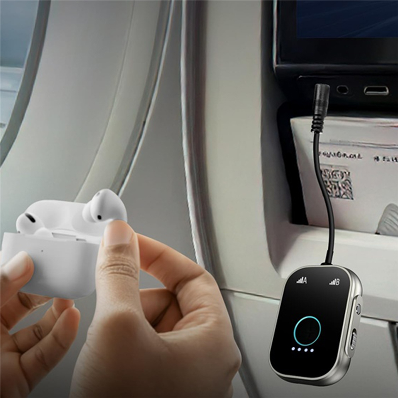 Transmissor receptor Bluetooth CABE-2-In-1 para TV, adaptador Bluetooth 5.3 para equipamentos de avião, academia e carros