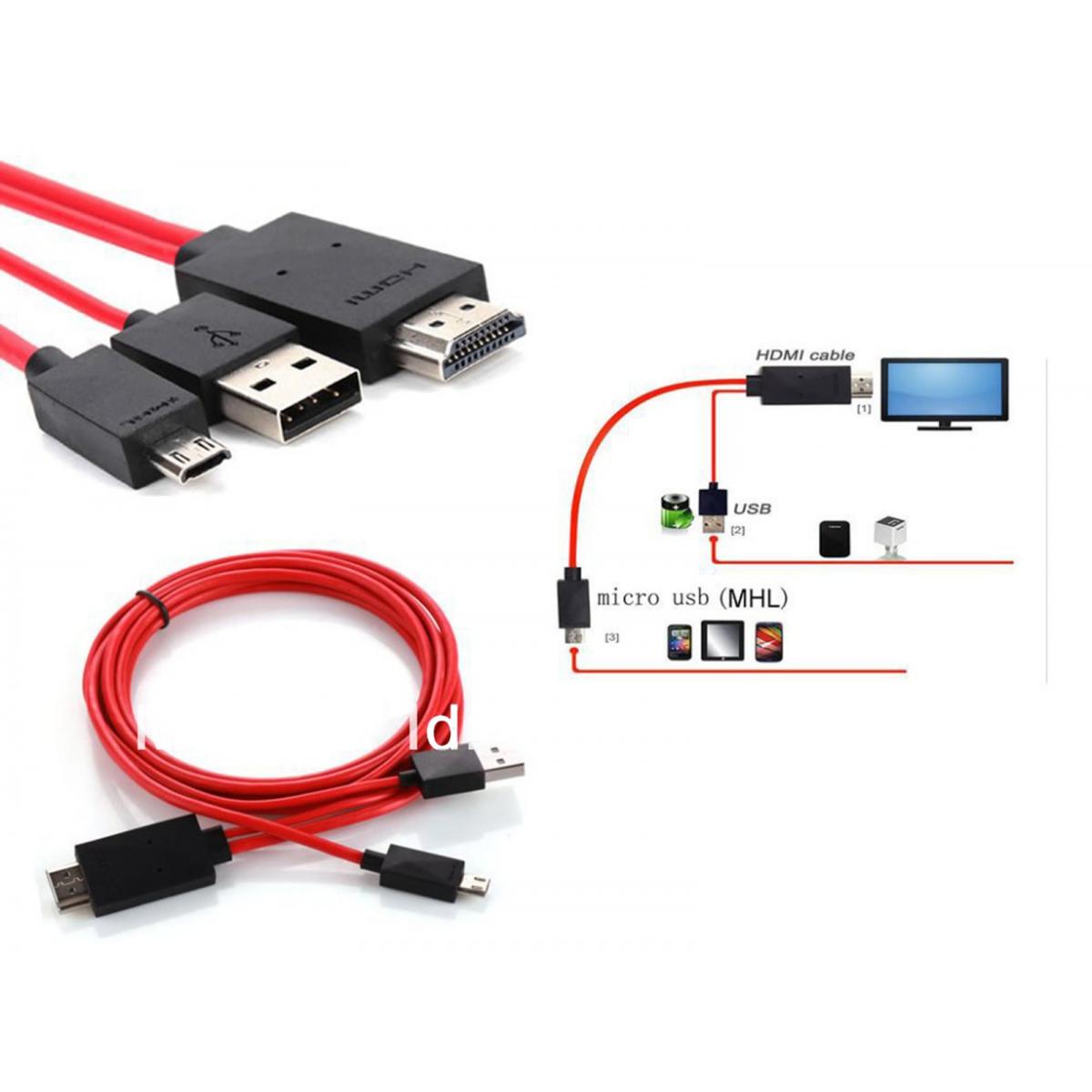 MHL HDMI HDTV MICRO USB CABLE for SAMSUNG GALAXY S3 S4 S5 NOTE 2 3 4 11 pin