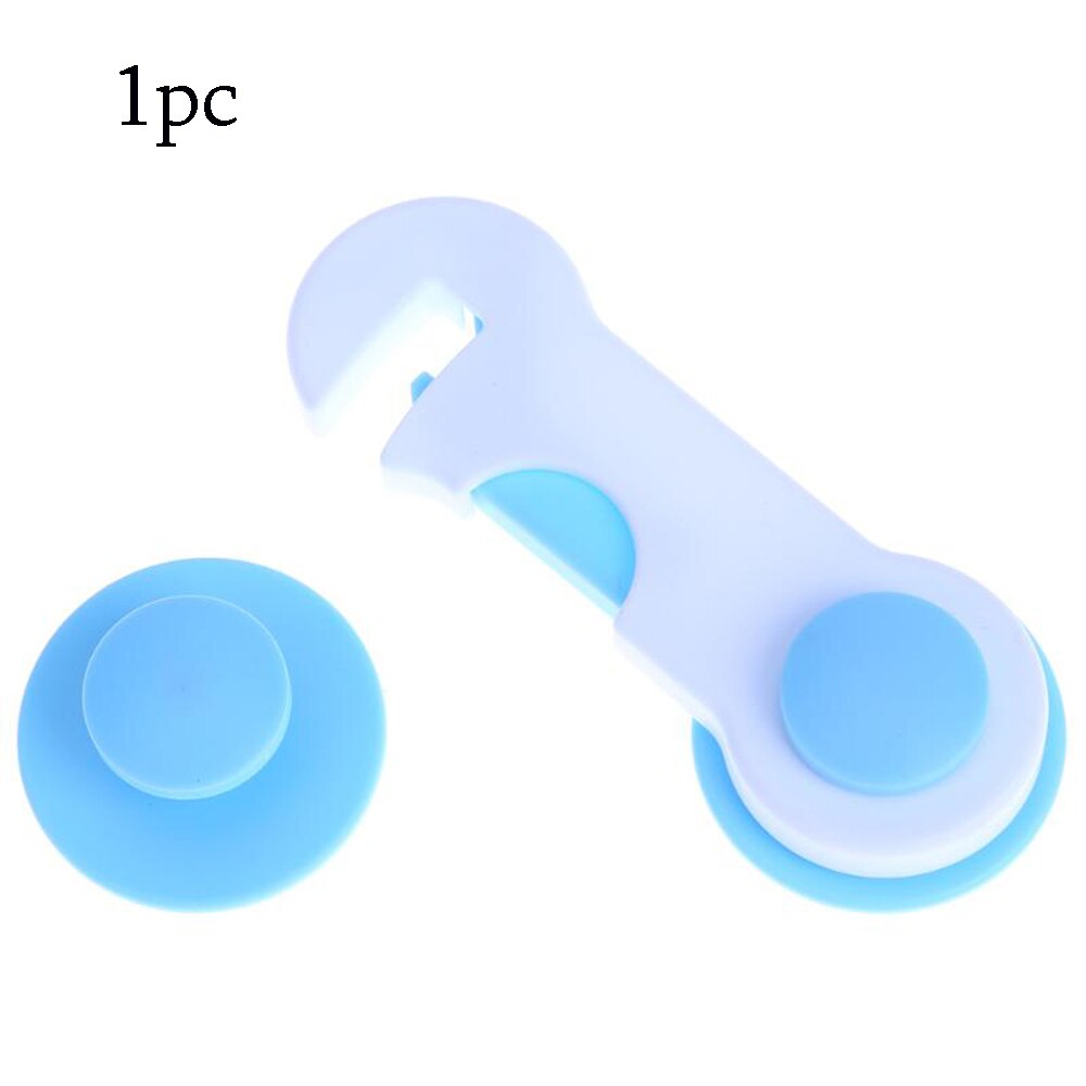 1/5/10Pcs Multifunctionele Baby Ladeblokkering Plastic Kinderslot Kabinet Koelkast Raam Closet beschermende Peuter Protec: Blue 1pc