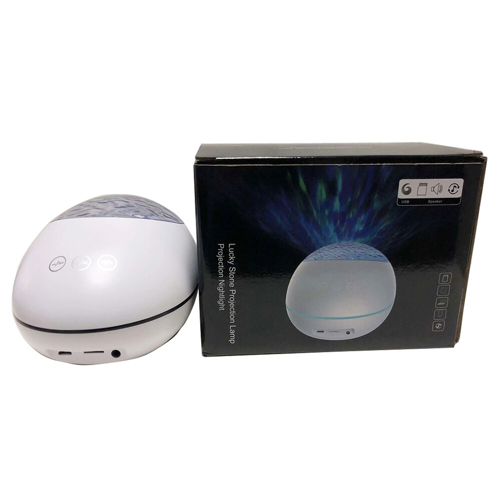 Chanceux pierre océan vague projecteur scène lumière effet veilleuse Bluetooth lecteur de musique télécommande eau vague couleur lampe