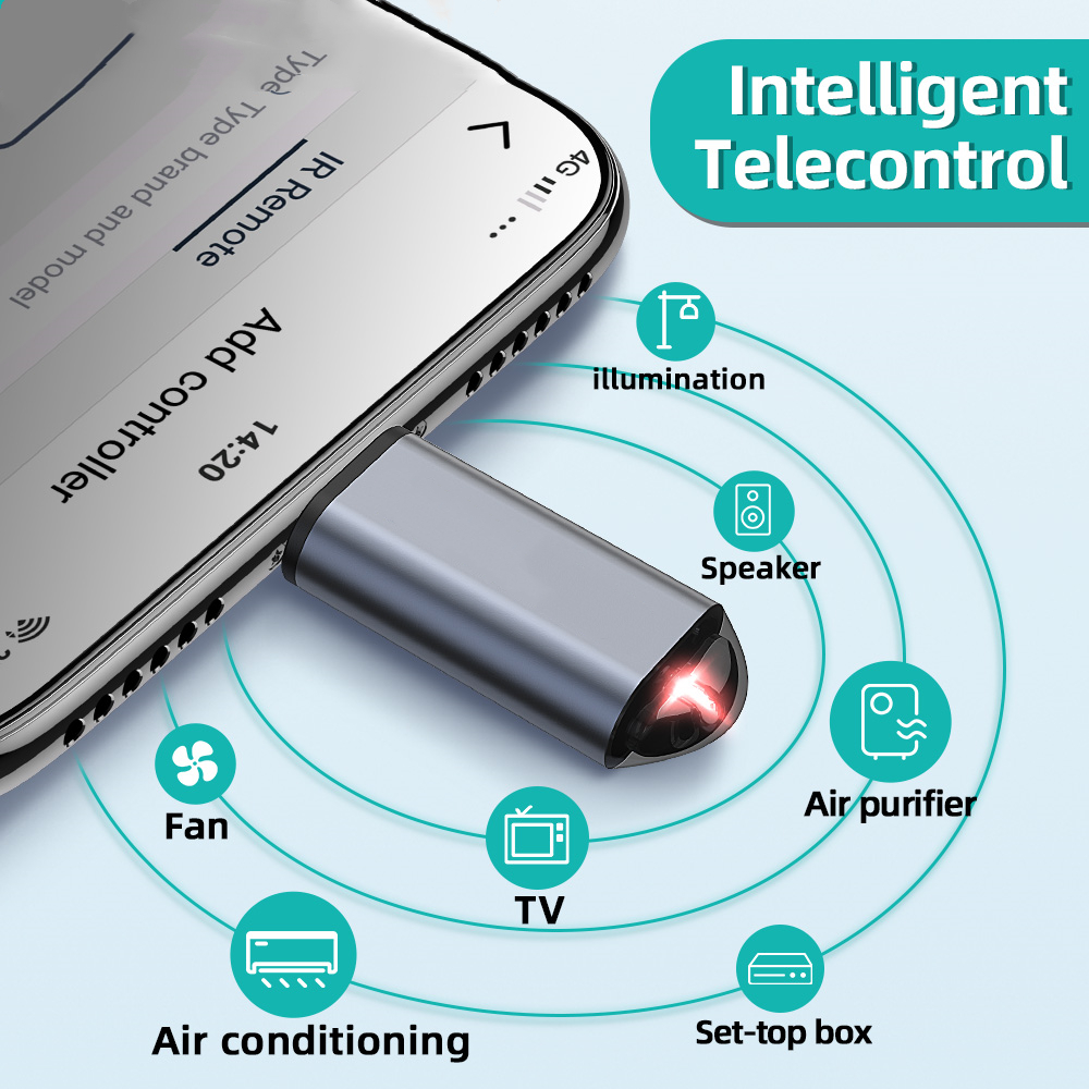 IR Universal Remote Control For TV Box Air Conditioner App Control Infrared Appliances Mini Adapter For iPhone Micro USB Type-C