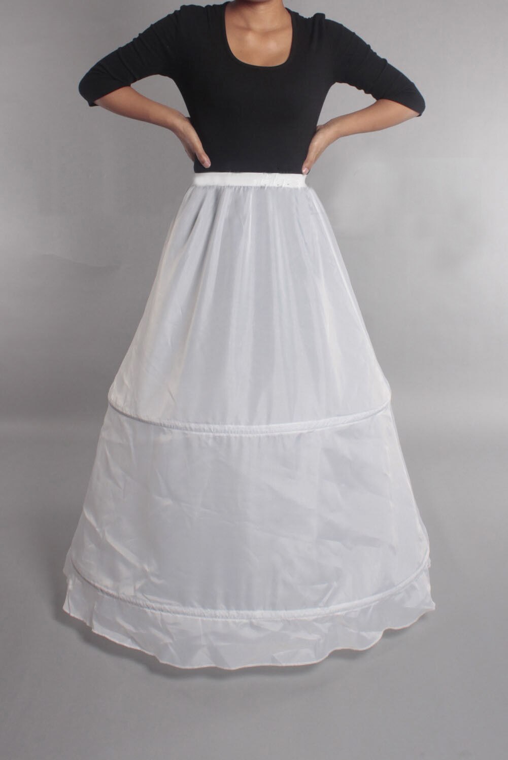 Ball Gown Wedding Petticoat Bridal Underskirt Crinoline 2/3/4/6/ 8 Hoop Tulle Puffy Undergarment Slip Wedding Dress: 2 hoop