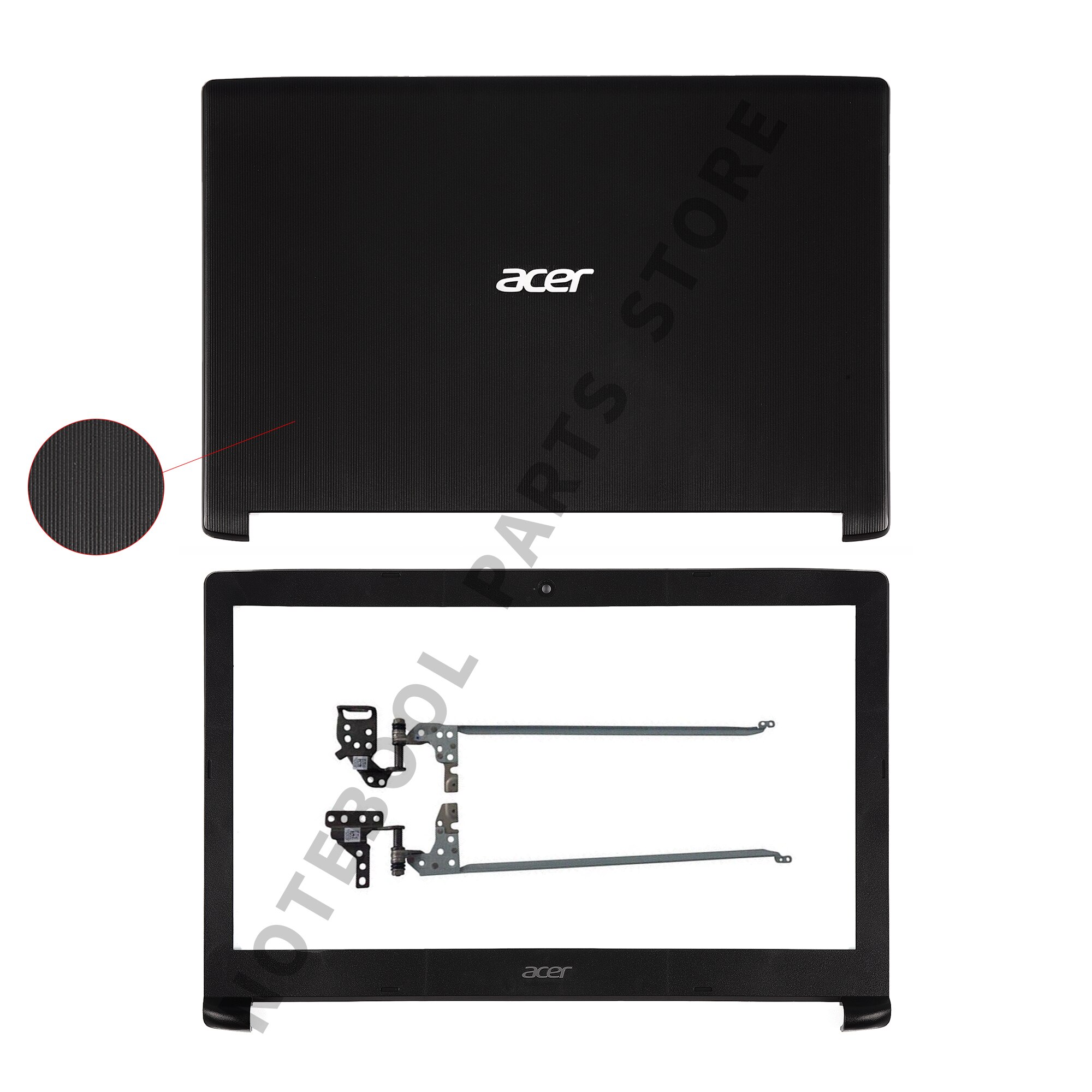 Cubierta trasera/bisel/bisagras para portátil Acer Aspire 5, A515-51, A515-51G, A515-41G, A315-33, A315-51, A315-53,