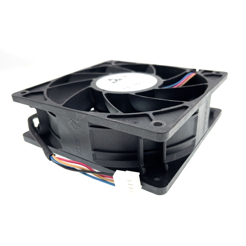 Original delta qfr 1212 ghe, high speed bitcoin gpu miner mining køleventilator 120 x 120 x 38mm dc 12v 6000 rpm dobbelt kugleleje pwm 4p
