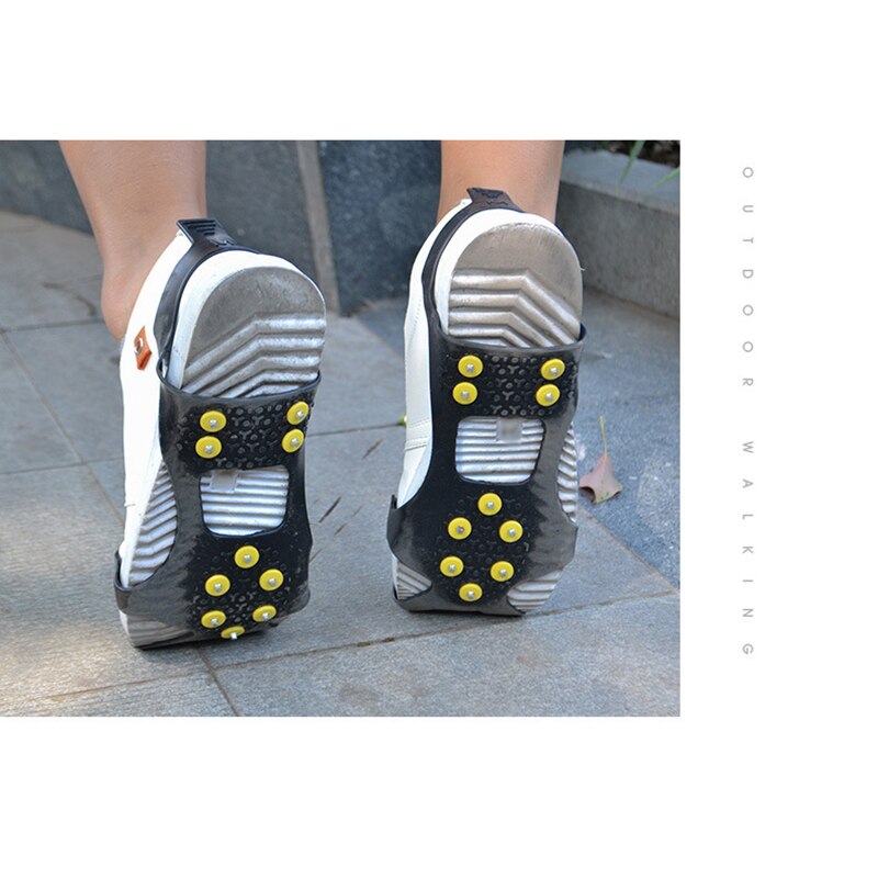 Grips Cleats Over Shoes Covers Crampons Shoes Cover Spikes Universal Ice Climbing Camping Snow Shoe Spiked Grips Cleats
