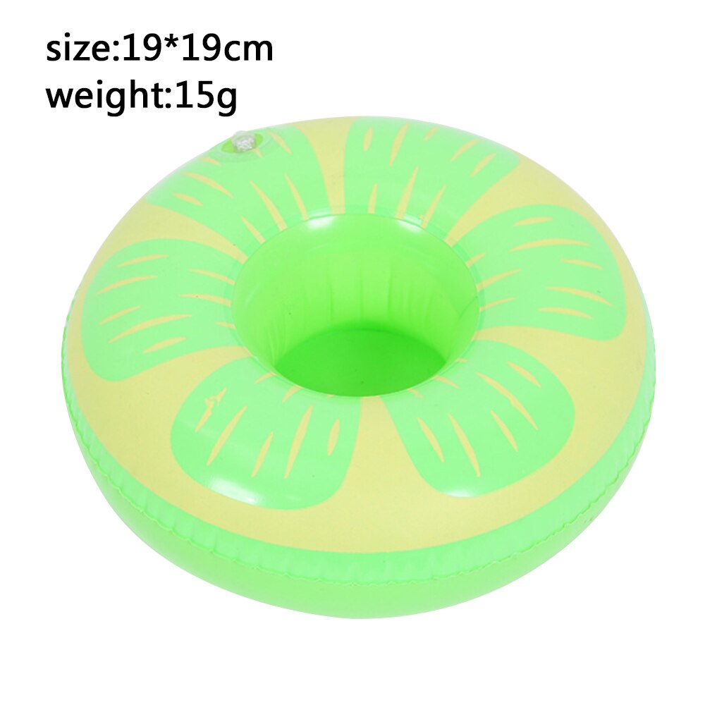 Swimming Cup Seat Float Water Toy Drink Cup Holder Animal Plant Summer Pool Accessories: Lemon