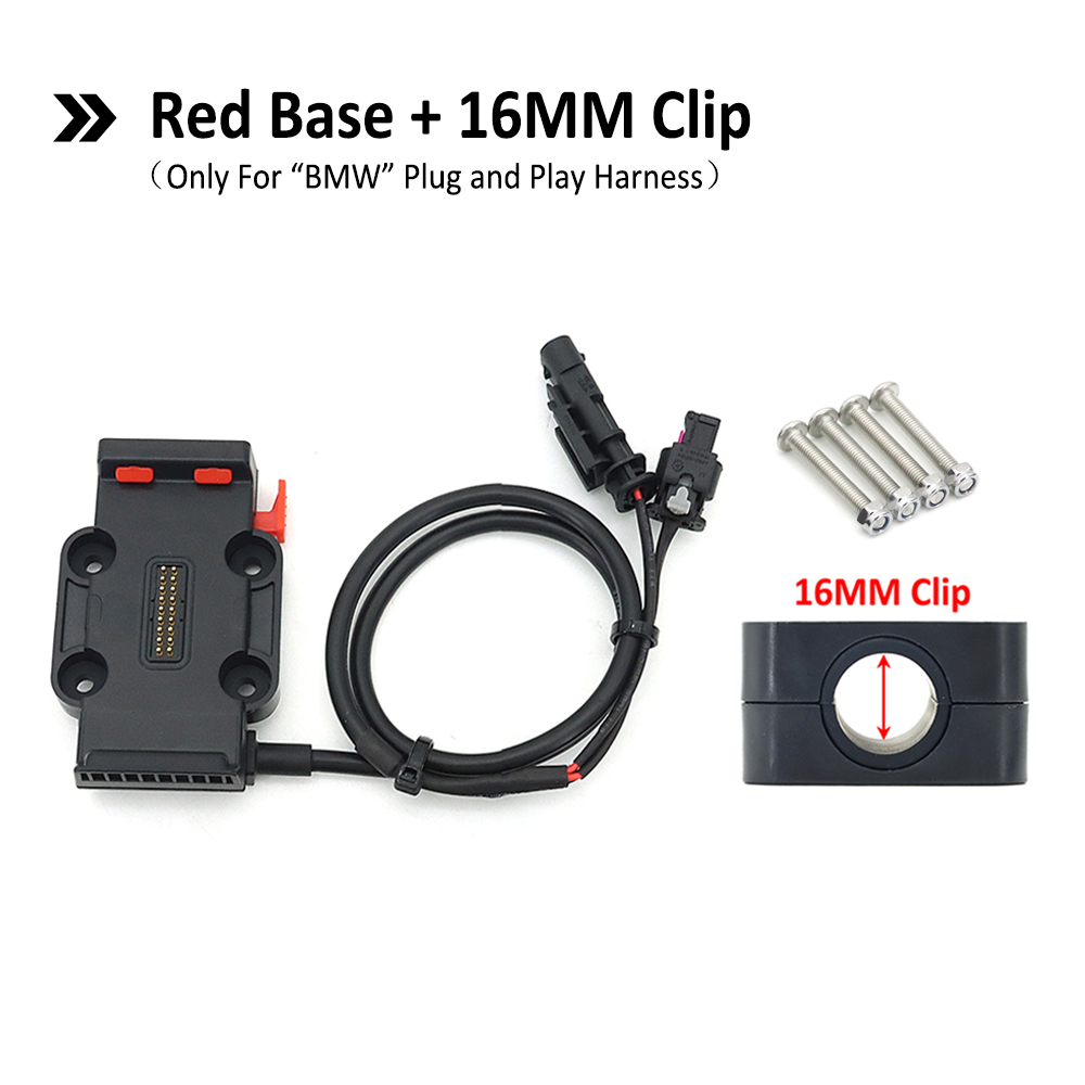 Voor Alle Bmw Motorfiets Draadloze Opladen 12/16/22Mm Roll Bar Telefoon Navigatie Beugel Base R1250GS R1150GS f750GS F850GS R1200GS: Blauw