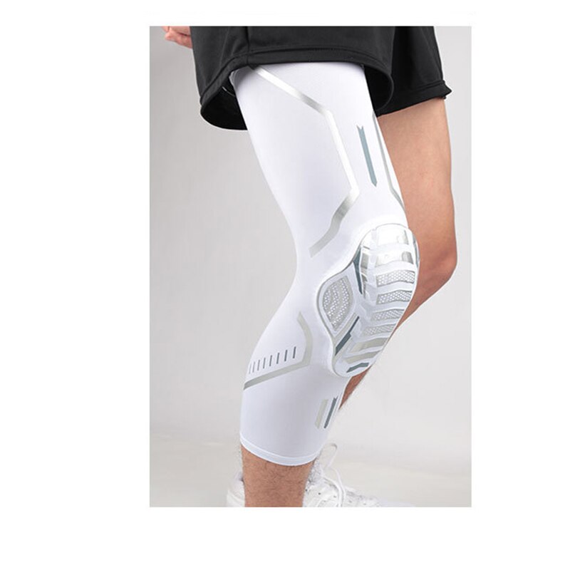 Sport knäskydd för män trycksatta elastiska knäskydd stöd för fitness cykling cykel utrustning basket volleyboll hängslen skydd: W / M