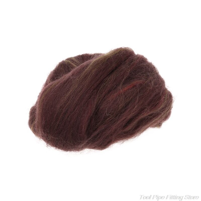 Mode Wol Corriedale Needlefelting Top Zwervende Geverfd Spinning Nat Vilten Fiber J27 21