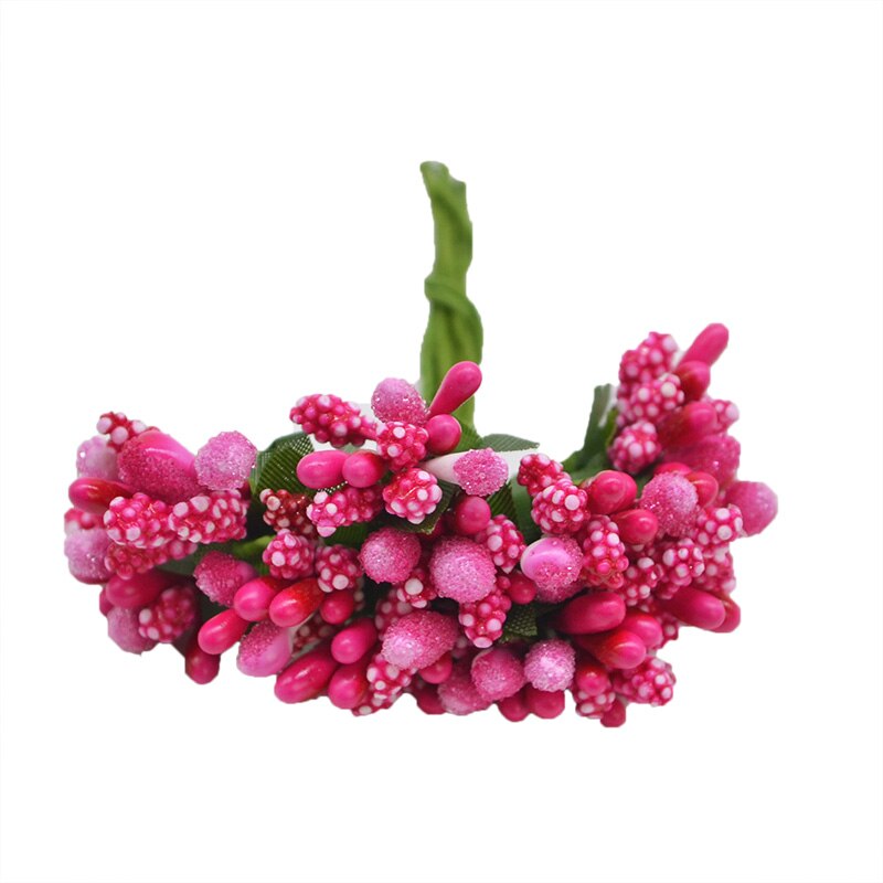 36Pcs Pearl Berry Artificial Stamen Flower For Wedding Home Decoration Artificial Pistil DIY Wreath Scrapbooking Craft Box: F05