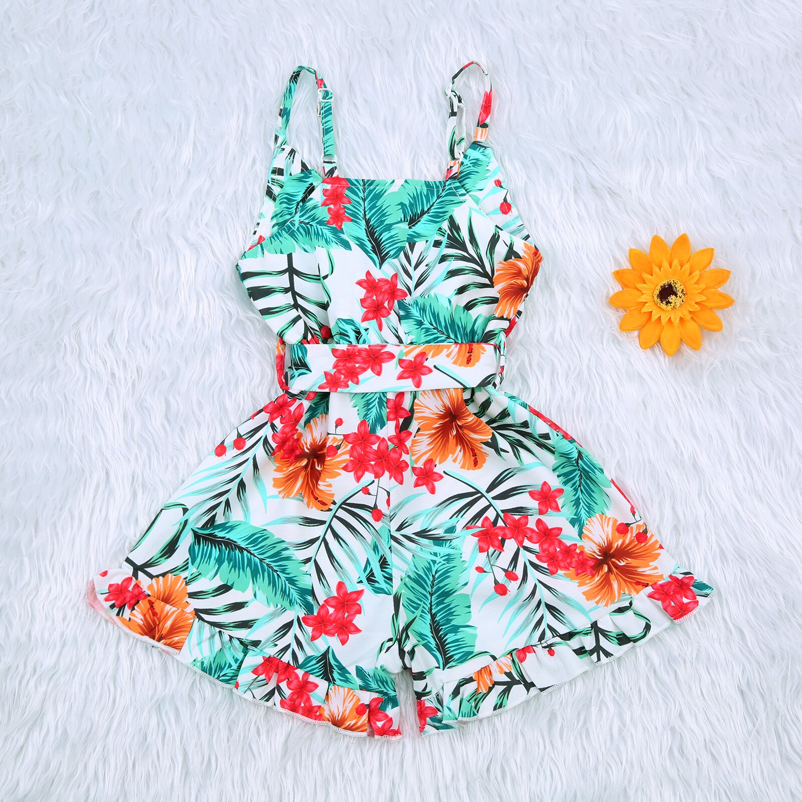 CUPSHE Jumpsuit voor dames, wikkeljurk, V-hals, fladdermouwen, romper