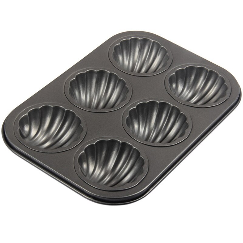 Bandeja para hornear molde de pastel de 6 cavidades, moldes de acero al carbono antiadherentes para pasteles, magdalenas, muffin, pastel de café, pudín y jabón