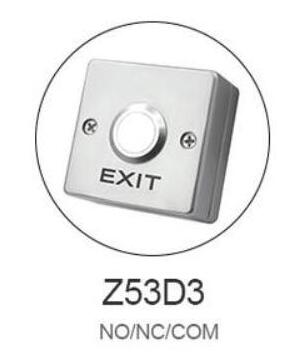 Zinc Alloy Exit Button Push Switch Door Sensor Opener Release For Access Control system: Z53D3