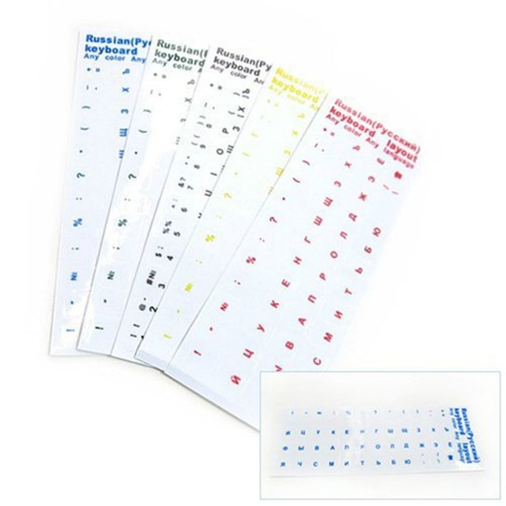 Durable Protective Film No Alphabet Transparent Keyboard Stickers Language Russian