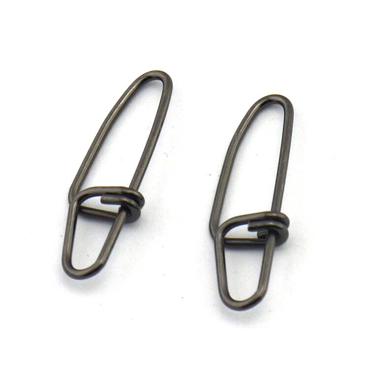 Gancho de acero inoxidable con cierre rápido, anillos giratorios, broches de seguridad, Conector de gancho de pesca, accesorios de pesca, 50 Uds., 6006