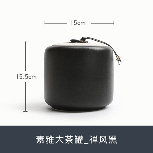 Tea Bag Storage Box Tea Coffee Sugar Storage Jars Ceramic Box Tea Coffee Sugar Storage Jars Set Caja Para Te Coffee Container: Black