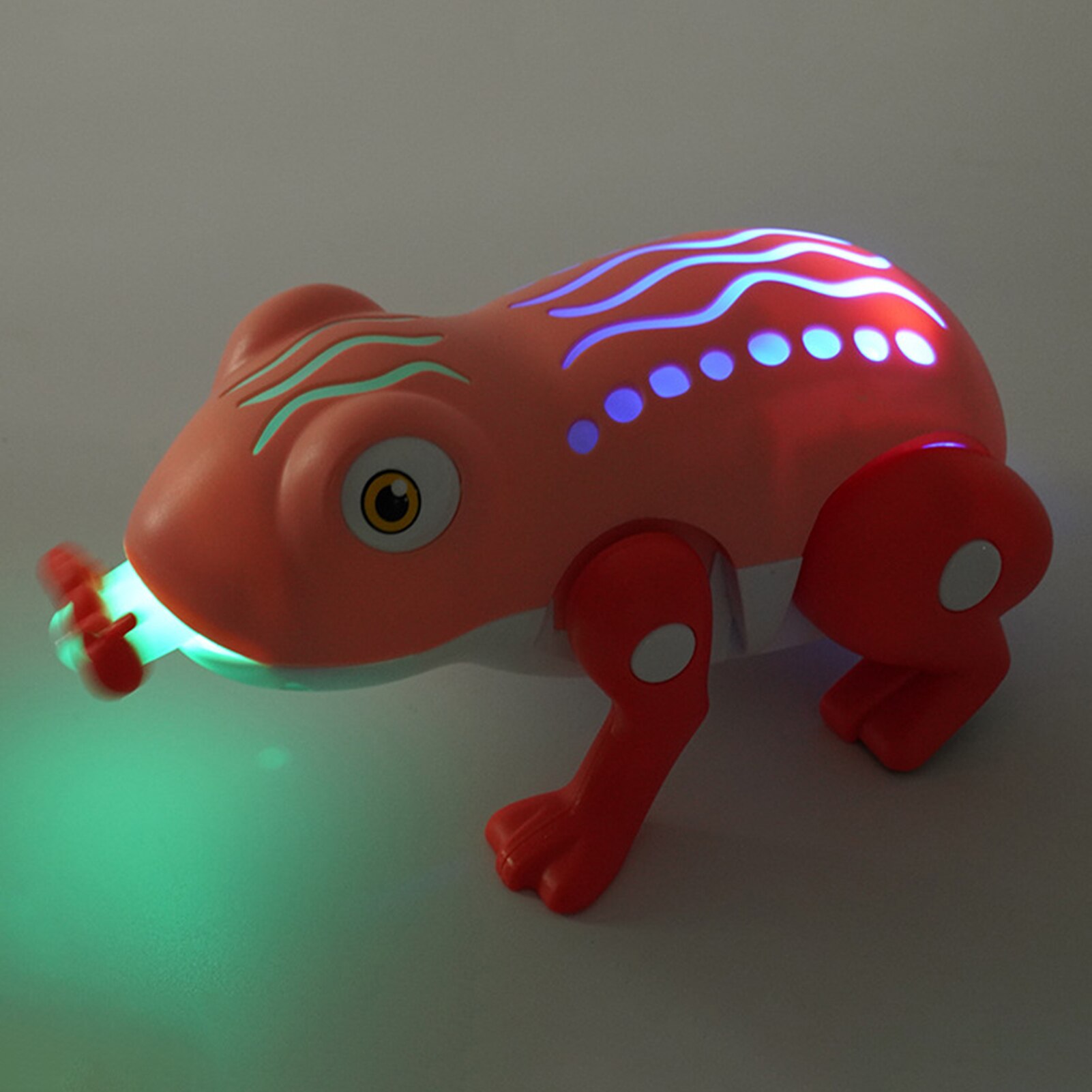 Electric Sound Light Eating Insects Jumping Singing Dancing Frog Model Children Interactive Toy