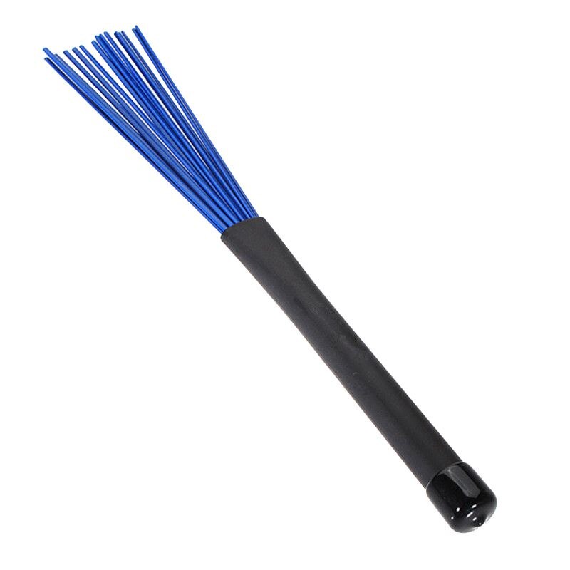 1 par infällbara svarta handtag jazztrumborstar pinnar blå nylon 32cm