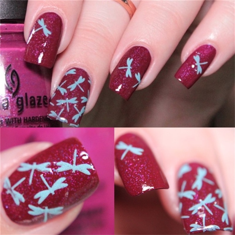Chaude classique papillon libellule forme Nail Art estampage modèle plaques Pandox AP74 Image plaque