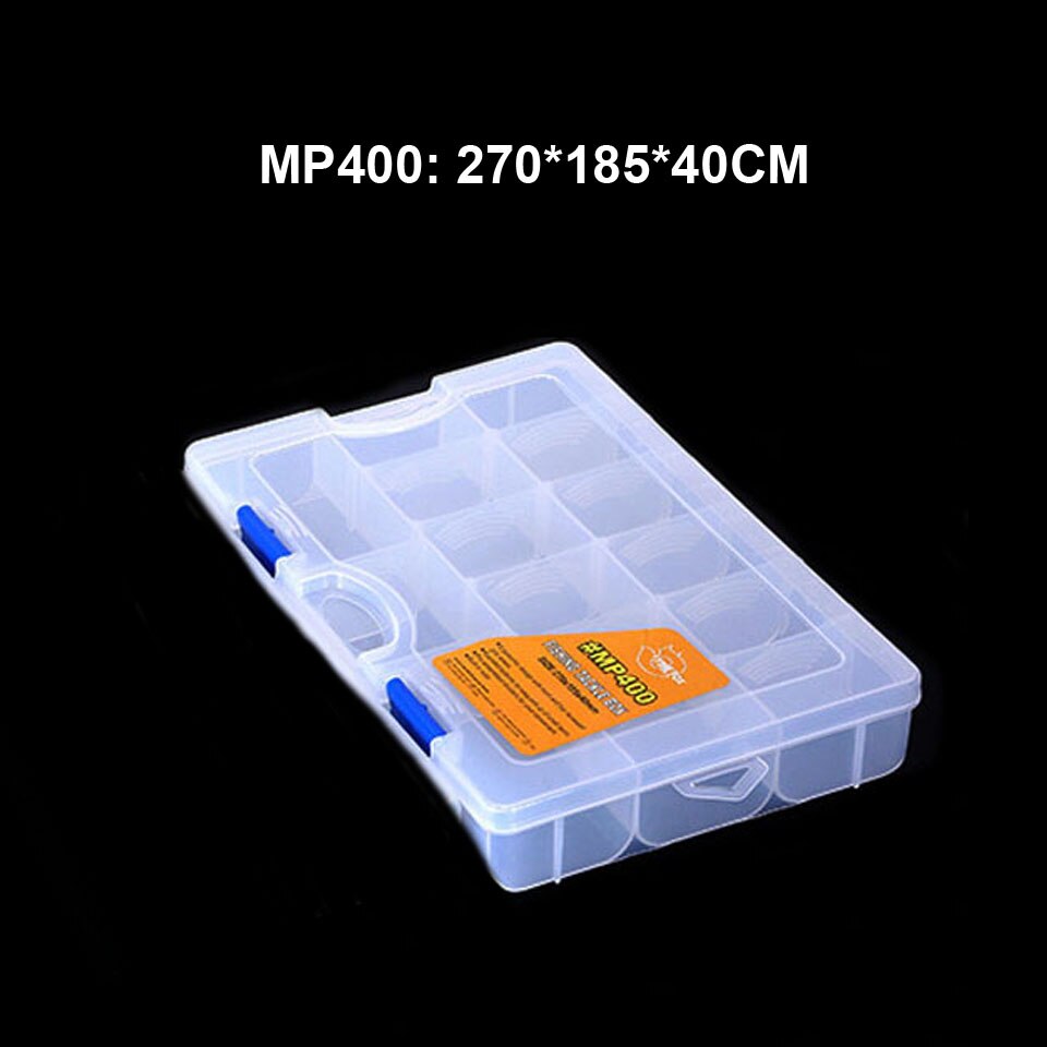 WALK FISH Fishing Lure Box Multifunctiona Transparent Plug-in Pieces Lure Box Tool Kit Case Tackle Storage Box Case: MP400