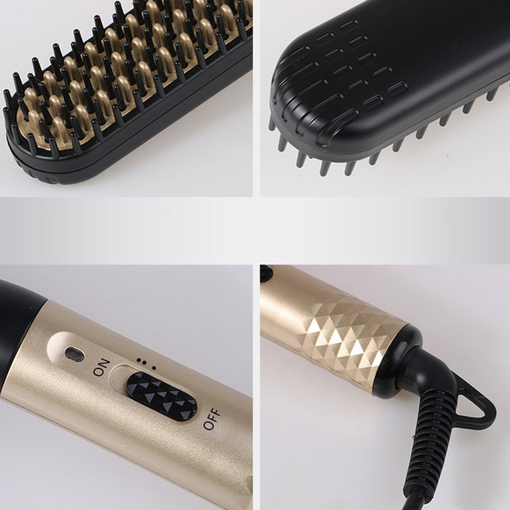 Heren Multifunctionele Steil Haar Kam Baard Kam Styling Kammen Haar Kam Keramische Straight Stijltang