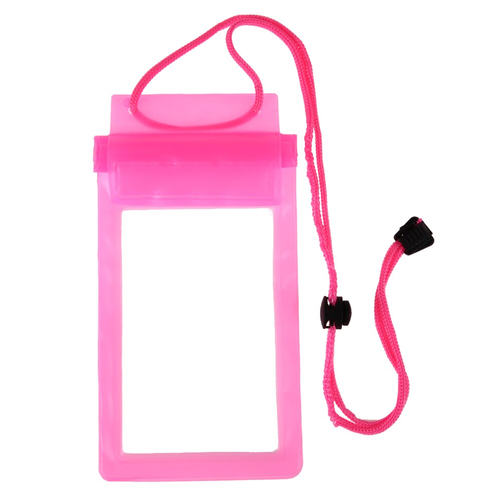 Vanntett telefonveske vanntett veske mobiltelefon veske pvc sterk 3 lags forseglingsdeksel for smarttelefon mindre enn 5.5 tommer: Rosa farge