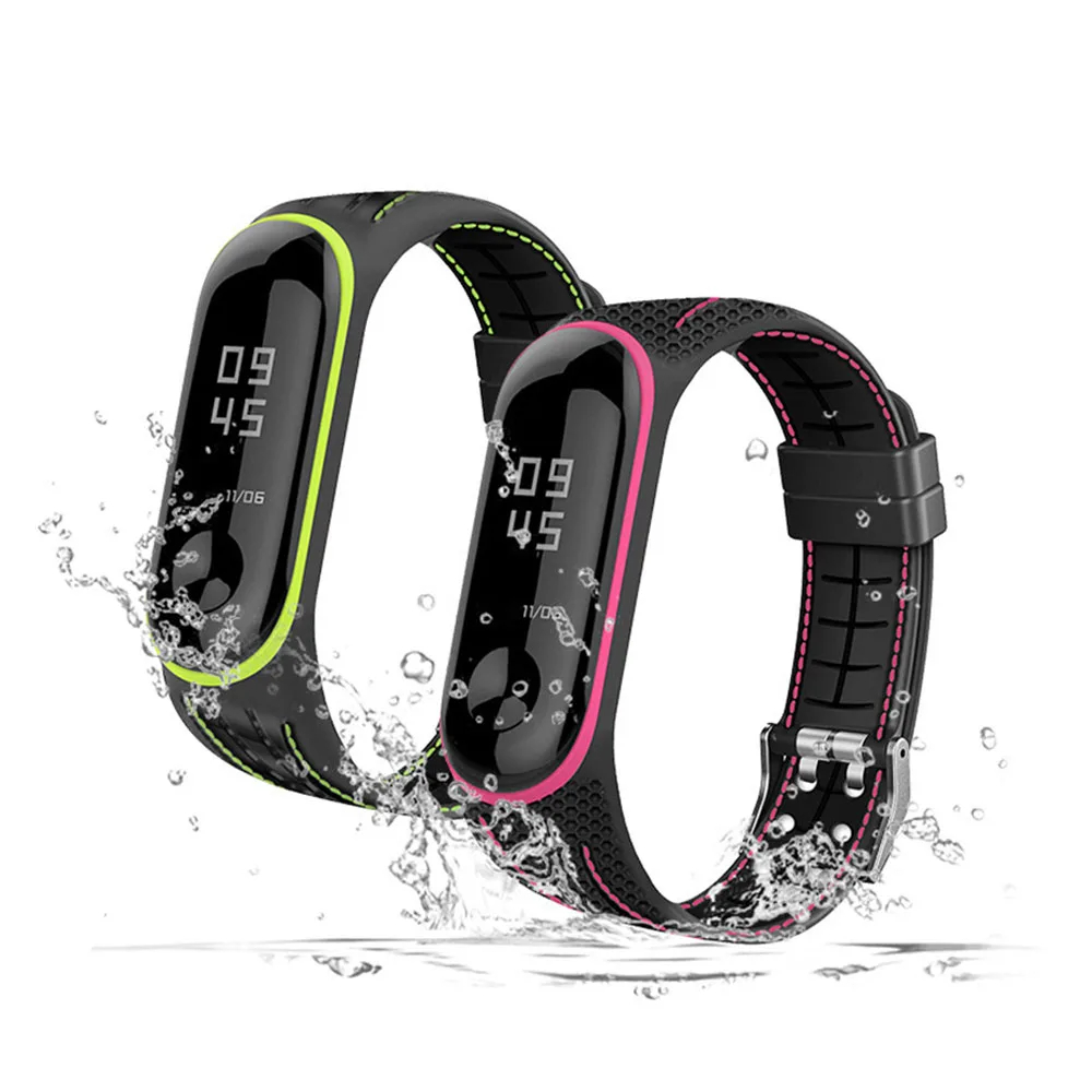 Silikone til xiaomi mi band 4 rem armbånd sport gummi urrem udskiftning smartwatch rem til mi band 3 4 5 6 7 armbånd
