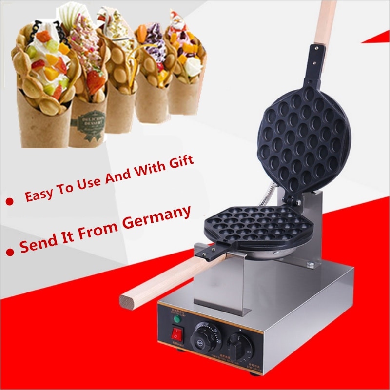 Electric Egg Bubble Waffle Maker Machine Commercial Eggettes Puff Cake Iron Maker Machine