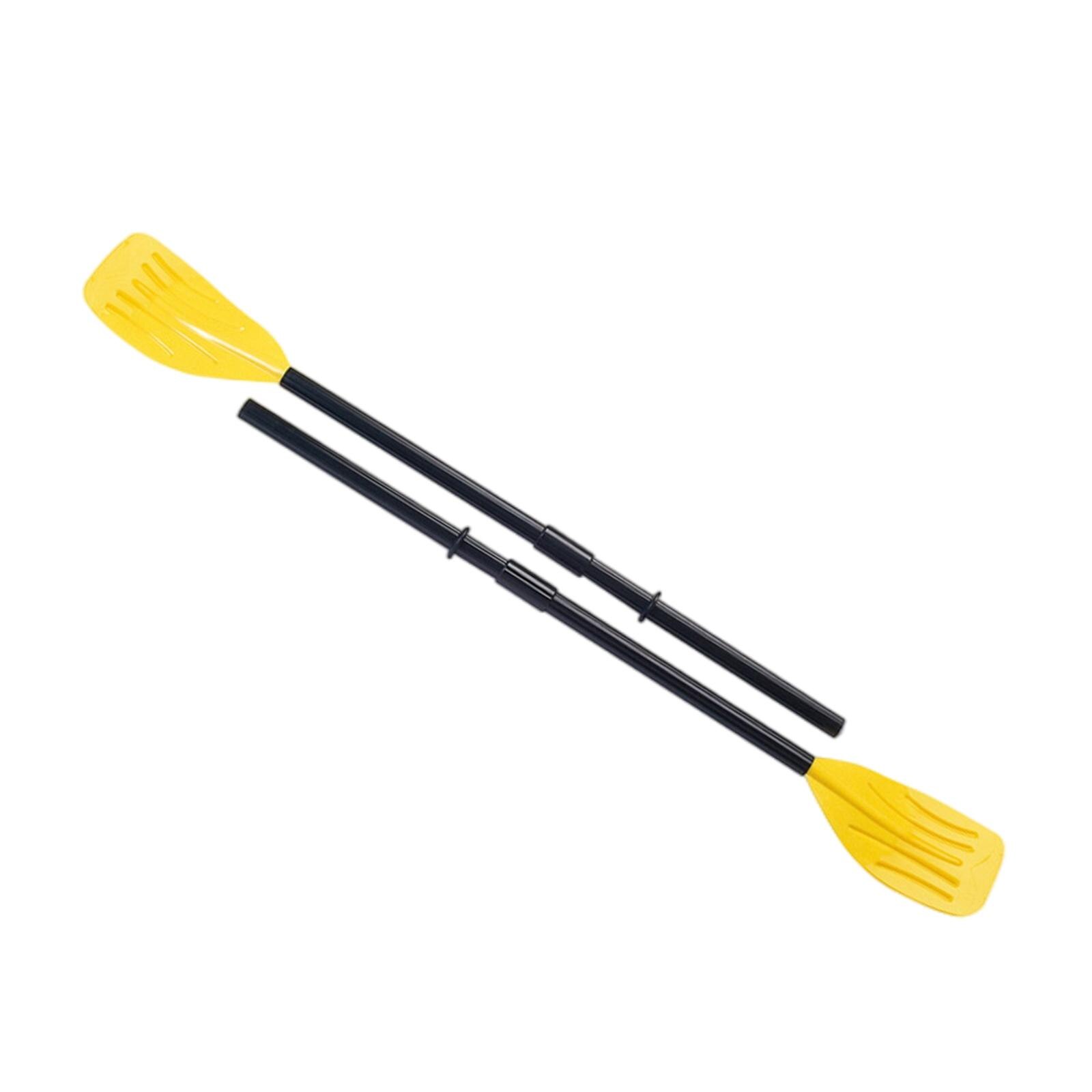 1Pair Boat Oars 48inch Detachable Rowing Rubber Dinghy Kayak Paddle Yellow