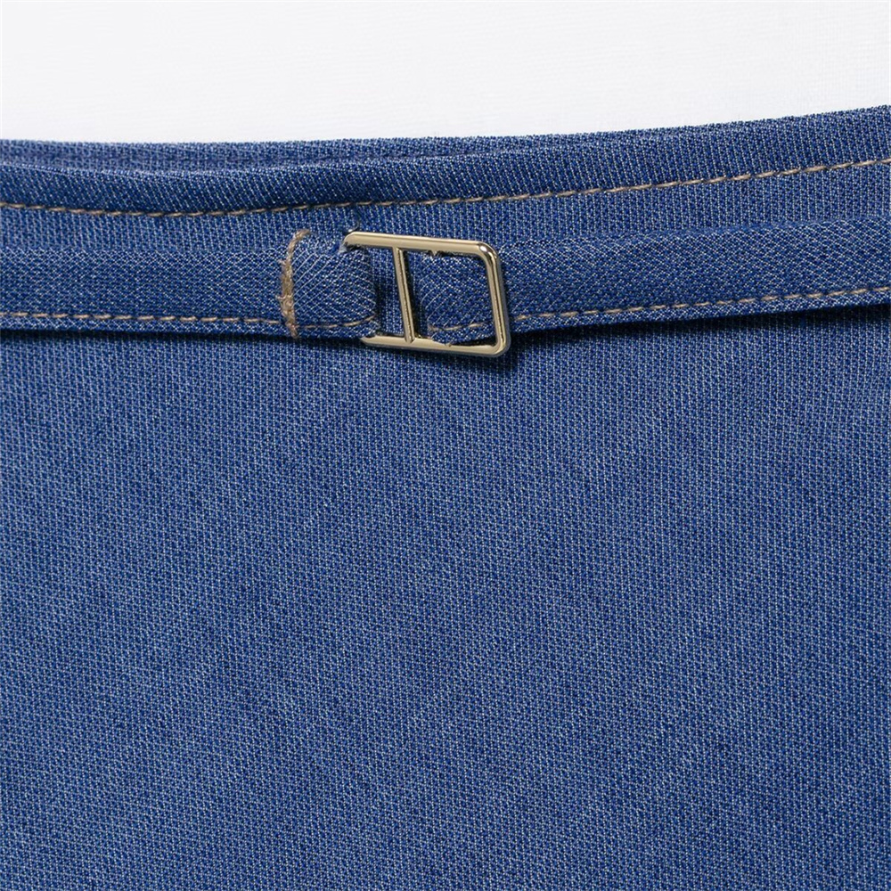 2025 printemps/été produit femmes décontracté Cowboy mince ceinture jupe longue Simple et polyvalent déplacements confortable Hal