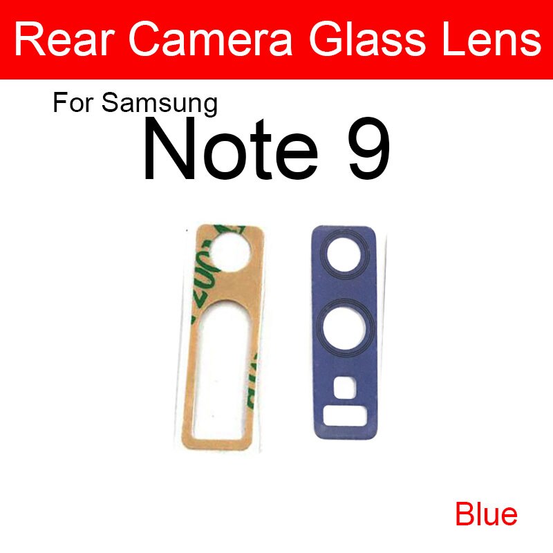 Zurück Kamera Glas Objektiv Für Samsung Galaxis Hinweis 3 4 5 8 9 10 Plus Lite Hinten Kamera Glas Objektiv mit Klebstoff Kleber Ersatz Teil: Hinweis 9-Blau