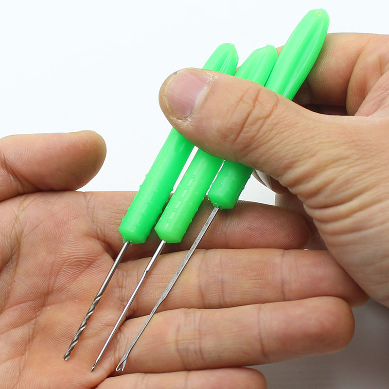 Outils de pêche à la carpe, bouillettes, aiguille d'appât pour carpe, plate-forme de pêche, fabrication d'aiguilles d'épissure, accessoires de forage, 3 pièces