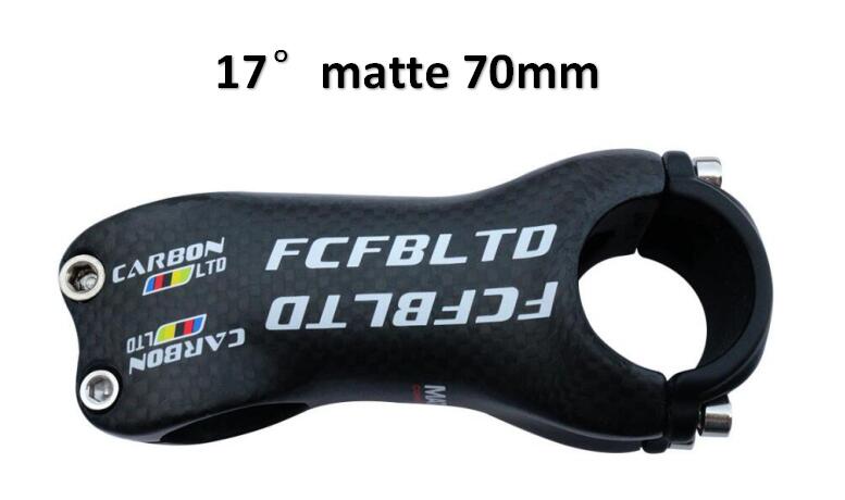 FCFB 3 K Carbon Fiber MTB Fiets Stuurpen 31.8 MM Carbon Racefiets Stuurpen Fietsen Stuur 6/17 Graden 80 90 100 110 120 130 MM: 17 degree 70mm