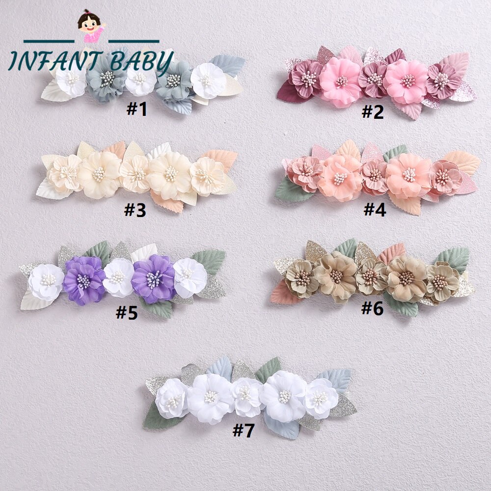 Cinta de cabello con flores para bebé para las niñas cintas para el pelo, bebés para bebé niñas niños diademas turbante recién nacido Haarband bebé accesorios para el pelo