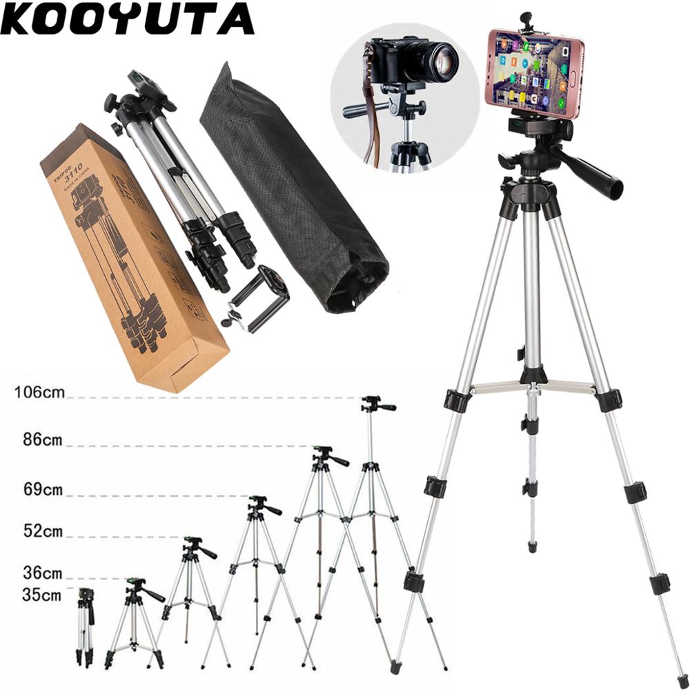 Kooyuta Professionele Aluminium Camera Statief Stand Houder Telefoon Houder Nylon Draagtas Voor Iphone Smartphone Vier Vloer Hoge
