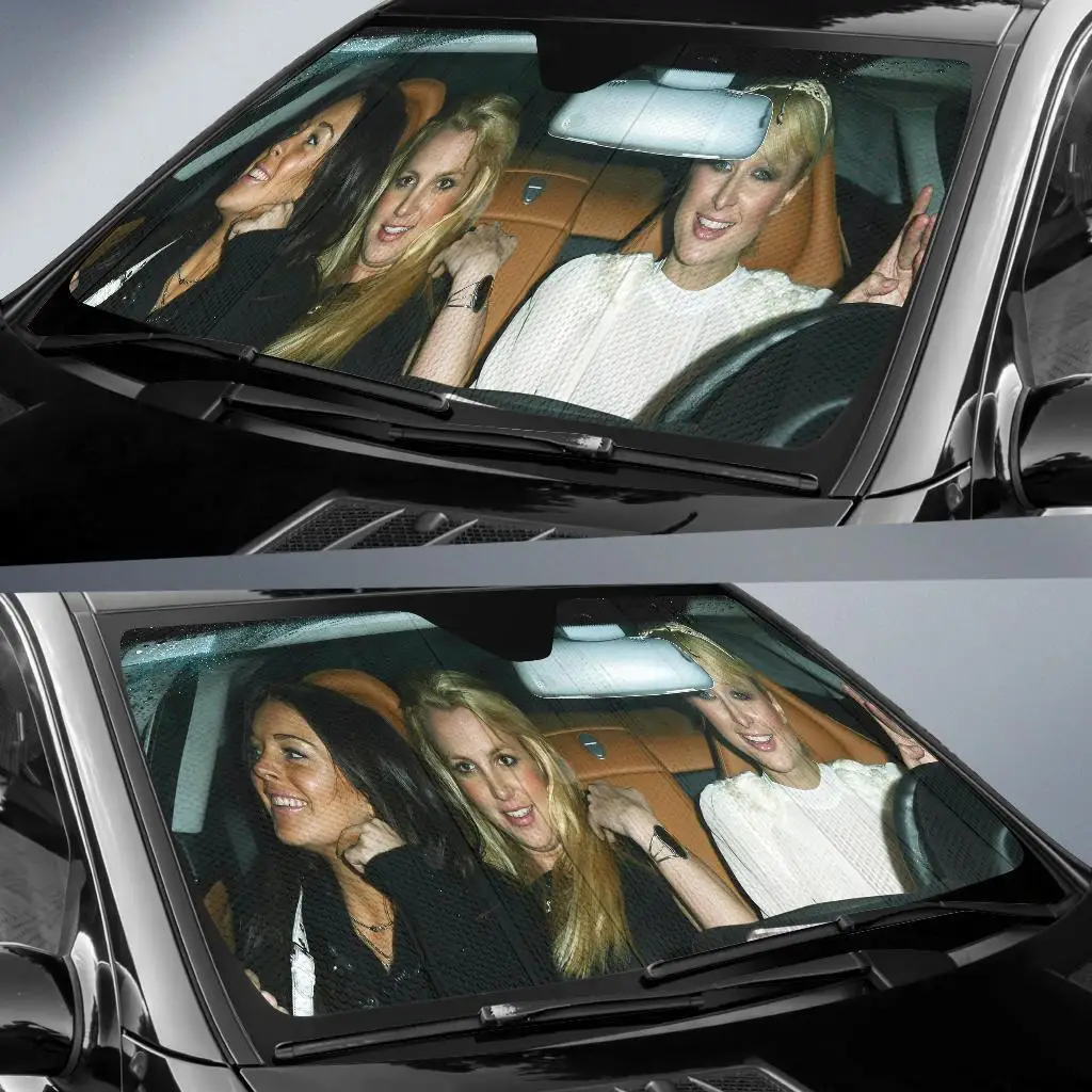 Paris Hilton Linsay Lohan Britney Spears Car Sun Shade Car Sun Visor Car Assessoires Movie Character Custom Sunshade
