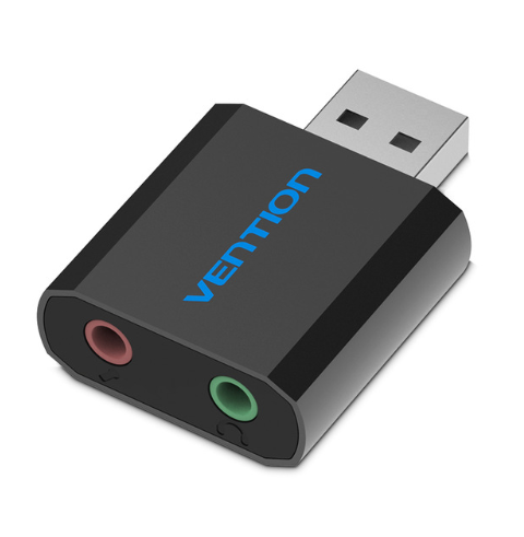 Tions Mini Externe USB Soundkarte USB Zu 3,5mm kopfhörer Adapter Audio- Karte Für Mic Lautsprecher Laptop PS4 Computer soundkarte: Preto